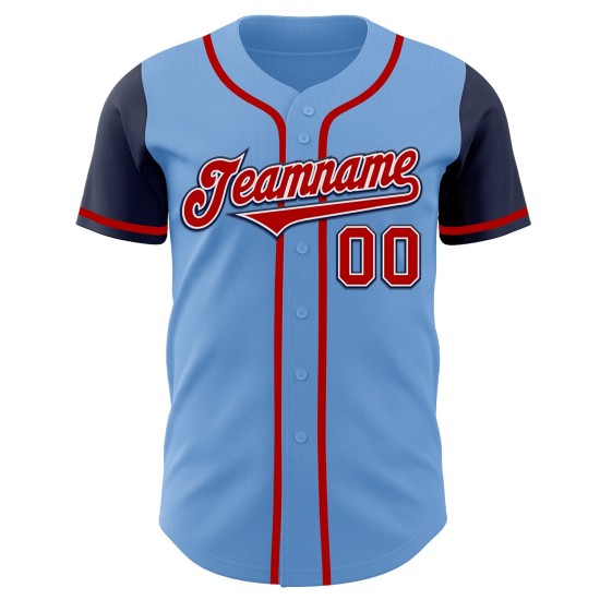 Tone Authentic Rot-Marineblau Jersey Light Baseball Custom Zwei Tone Authentic Rot-Marineblau Jersey Light Baseball Custom Zwei