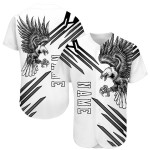 Jersey Weiß-Schwarz Weiß Eagle Baseball Custom Authentic 3D Jersey Weiß-Schwarz Weiß Eagle Baseball Custom Authentic 3D