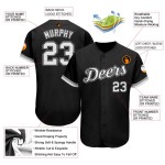 Jersey Authentic Weiß-Grau Schwarz Baseball Custom Jersey Authentic Weiß-Grau Schwarz Baseball Custom