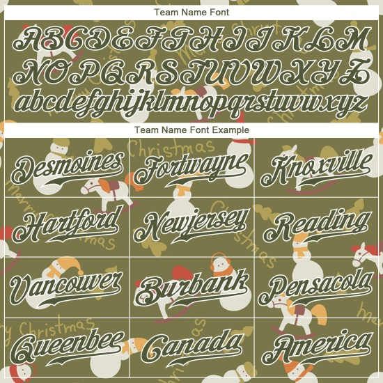 Weihnachten Jersey Zu 3D Olive-Weiß Salute Authentic Service Olive Custom Baseball Weihnachten Jersey Zu 3D Olive-Weiß Salute Authentic Service Olive Custom Baseball