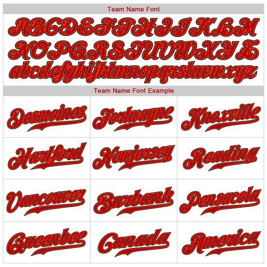 Weißes Baseball Custom Authentic Trikot Rot-Schwarz Weißes Baseball Custom Authentic Trikot Rot-Schwarz
