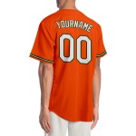 Custom Jersey Baseball Orange Authentic Weiß-Grün Custom Jersey Baseball Orange Authentic Weiß-Grün
