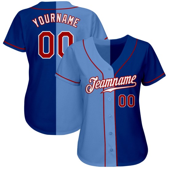 Royal Baseball Red-Light Fashion Trikot Split Authentic Custom Blau Royal Baseball Red-Light Fashion Trikot Split Authentic Custom Blau