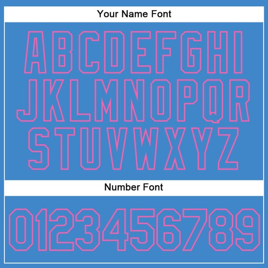 Baseball Custom Authentic Powder Blue Jersey Puderblau-Pink Baseball Custom Authentic Powder Blue Jersey Puderblau-Pink