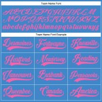 Baseball Custom Authentic Powder Blue Jersey Puderblau-Pink Baseball Custom Authentic Powder Blue Jersey Puderblau-Pink