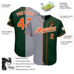 Authentische Orange-Grau Baseball Split Custom Green Jersey Mode Authentische Orange-Grau Baseball Split Custom Green Jersey Mode
