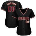 Schwarzes Baseball-Trikot von Crimson-City in Creme Schwarzes Baseball-Trikot von Crimson-City in Creme