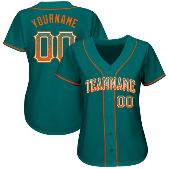 Orange-Weiß Drift Authentic Custom Fashion Baseball Teal Jersey Orange-Weiß Drift Authentic Custom Fashion Baseball Teal Jersey