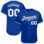 Weiß-Blaugrün Authentic Baseball Custom Jersey Royal Weiß-Blaugrün Authentic Baseball Custom Jersey Royal