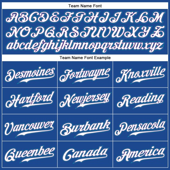 Weiß-Blaugrün Authentic Baseball Custom Jersey Royal Weiß-Blaugrün Authentic Baseball Custom Jersey Royal