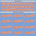 Blau Licht Split Authentische Orange-Weiß Jersey Fashion Baseball Custom Blau Licht Split Authentische Orange-Weiß Jersey Fashion Baseball Custom