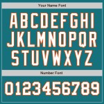 Zwei Jersey Teal Weiß-Orange Baseball Custom Tone Authentic Zwei Jersey Teal Weiß-Orange Baseball Custom Tone Authentic