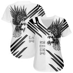 Jersey Weiß-Schwarz Weiß Eagle Baseball Custom Authentic 3D Jersey Weiß-Schwarz Weiß Eagle Baseball Custom Authentic 3D