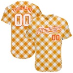 Jersey Design Weiß Baseball Orange Weiß-Orange Muster Authentische Plaid 3D Custom Jersey Design Weiß Baseball Orange Weiß-Orange Muster Authentische Plaid 3D Custom