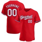 Custom Jersey Red Baseball Authentic Weiß-Royal Custom Jersey Red Baseball Authentic Weiß-Royal