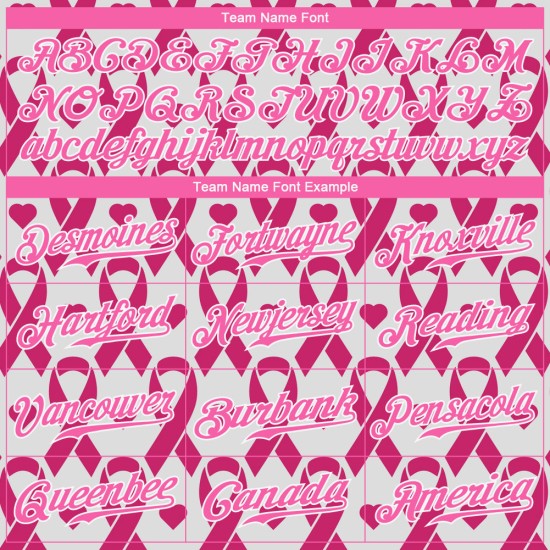 Krebs Muster Baseball Design Jersey Authentic 3D Rosa Custom Brust Rosa-Weiß Krebs Muster Baseball Design Jersey Authentic 3D Rosa Custom Brust Rosa-Weiß