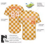 Jersey Design Weiß Baseball Orange Weiß-Orange Muster Authentische Plaid 3D Custom Jersey Design Weiß Baseball Orange Weiß-Orange Muster Authentische Plaid 3D Custom