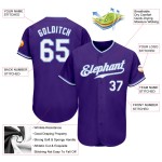 Lila Custom Baseball Weiß-Licht Jersey Authentic Blau Lila Custom Baseball Weiß-Licht Jersey Authentic Blau