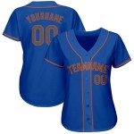 Benutzerdefinierte grau-orange Jersey Baseball Royal Benutzerdefinierte grau-orange Jersey Baseball Royal