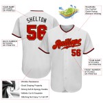 Weißes Baseball Custom Authentic Trikot Rot-Schwarz Weißes Baseball Custom Authentic Trikot Rot-Schwarz