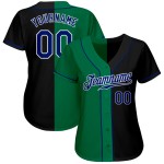 Authentisches grünes Royal-Kelly Split Jersey Black Fashion Custom Baseball Authentisches grünes Royal-Kelly Split Jersey Black Fashion Custom Baseball