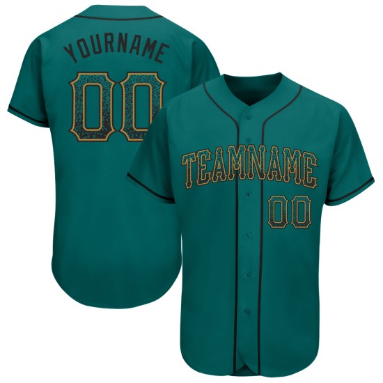 Jersey Teal Custom Authentic Schwarz-Old Fashion Drift Gold Baseball Jersey Teal Custom Authentic Schwarz-Old Fashion Drift Gold Baseball