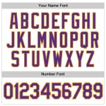 Jersey Baseball Ärmellos Custom Authentic Weiß Lila-Gold Jersey Baseball Ärmellos Custom Authentic Weiß Lila-Gold