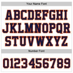 Baseball Navy-Orange Jersey Custom Authentic Ärmellos Weiß Baseball Navy-Orange Jersey Custom Authentic Ärmellos Weiß