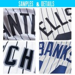 Authentisches weißes Trikot Lila Baseball Nadelstreifen Custom Schwarz-Grau Authentisches weißes Trikot Lila Baseball Nadelstreifen Custom Schwarz-Grau