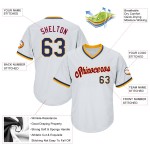Rippstrick Navy-Gold Authentic Custom Baseball Throwback Jersey Shirt Weiß Rippstrick Navy-Gold Authentic Custom Baseball Throwback Jersey Shirt Weiß