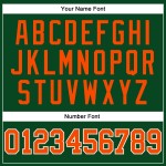 Benutzerdefiniertes orange-weißes authentisches grünes ärmelloses Baseballtrikot Benutzerdefiniertes orange-weißes authentisches grünes ärmelloses Baseballtrikot