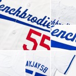 Weißes authentisches schwarz-rotes Baseball-Trikot nach Maß Weißes authentisches schwarz-rotes Baseball-Trikot nach Maß
