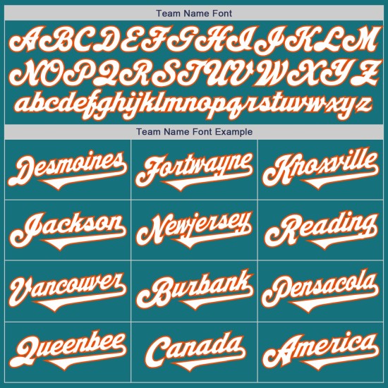 Zwei Jersey Teal Weiß-Orange Baseball Custom Tone Authentic Zwei Jersey Teal Weiß-Orange Baseball Custom Tone Authentic