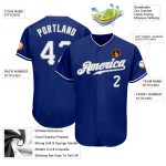 Baseball Authentic Royal Weiß-Grau Trikot Custom Baseball Authentic Royal Weiß-Grau Trikot Custom