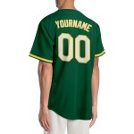 Weiß-Gold Custom Jersey Authentic Green Kelly Baseball Weiß-Gold Custom Jersey Authentic Green Kelly Baseball