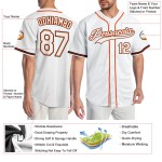 Jersey Custom Weiß Weiß-Orange Authentic Baseball Jersey Custom Weiß Weiß-Orange Authentic Baseball