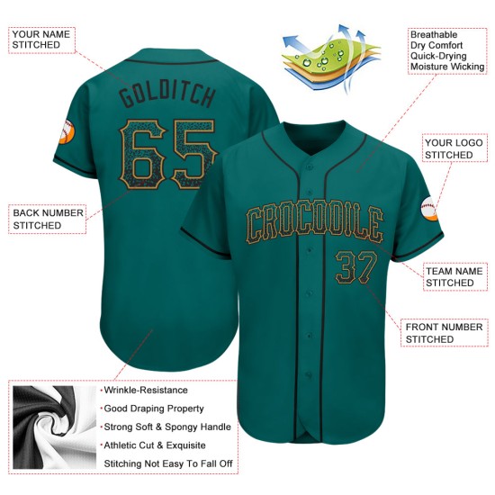 Jersey Teal Custom Authentic Schwarz-Old Fashion Drift Gold Baseball Jersey Teal Custom Authentic Schwarz-Old Fashion Drift Gold Baseball
