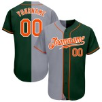 Authentische Orange-Grau Baseball Split Custom Green Jersey Mode Authentische Orange-Grau Baseball Split Custom Green Jersey Mode