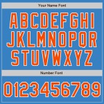 Blau Fashion Jersey Custom Powder Baseball Authentic Orange-Weiß Split Blau Fashion Jersey Custom Powder Baseball Authentic Orange-Weiß Split