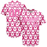 Krebs Muster Baseball Design Jersey Authentic 3D Rosa Custom Brust Rosa-Weiß Krebs Muster Baseball Design Jersey Authentic 3D Rosa Custom Brust Rosa-Weiß