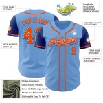 Baseball Jersey Blau Custom Orange-Royal Hell Authentic Tone Two Baseball Jersey Blau Custom Orange-Royal Hell Authentic Tone Two