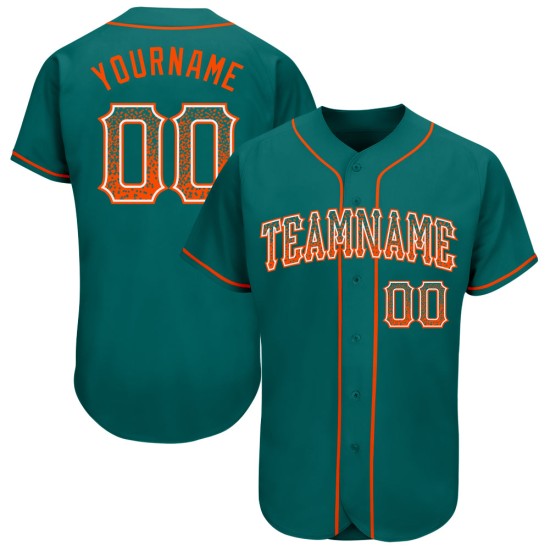 Orange-Weiß Drift Authentic Custom Fashion Baseball Teal Jersey Orange-Weiß Drift Authentic Custom Fashion Baseball Teal Jersey