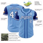 Baseball Authentic Light Custom Tone Two Trikot Weiß-Königsblau Baseball Authentic Light Custom Tone Two Trikot Weiß-Königsblau