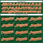 Benutzerdefiniertes orange-weißes authentisches grünes ärmelloses Baseballtrikot Benutzerdefiniertes orange-weißes authentisches grünes ärmelloses Baseballtrikot