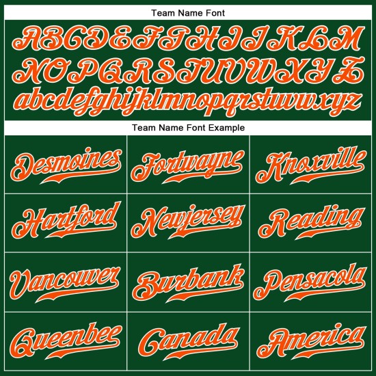 Benutzerdefiniertes orange-weißes authentisches grünes ärmelloses Baseballtrikot Benutzerdefiniertes orange-weißes authentisches grünes ärmelloses Baseballtrikot