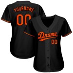 Baseball Custom Jersey Authentic Schwarz Orange Baseball Custom Jersey Authentic Schwarz Orange