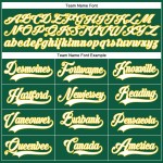 Weiß-Gold Custom Jersey Authentic Green Kelly Baseball Weiß-Gold Custom Jersey Authentic Green Kelly Baseball