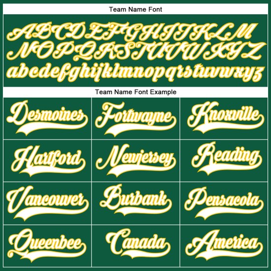 Weiß-Gold Custom Jersey Authentic Green Kelly Baseball Weiß-Gold Custom Jersey Authentic Green Kelly Baseball
