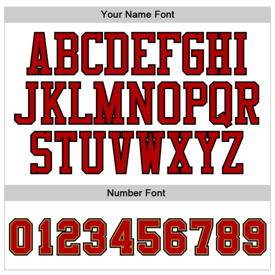 Rot-Altweiß Custom Jersey Baseball Gold Authentic Rot-Altweiß Custom Jersey Baseball Gold Authentic