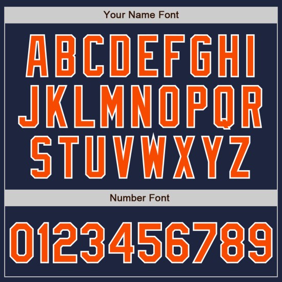 Navy Baseball Split Authentic Custom Jersey Orange-Grau Mode Navy Baseball Split Authentic Custom Jersey Orange-Grau Mode